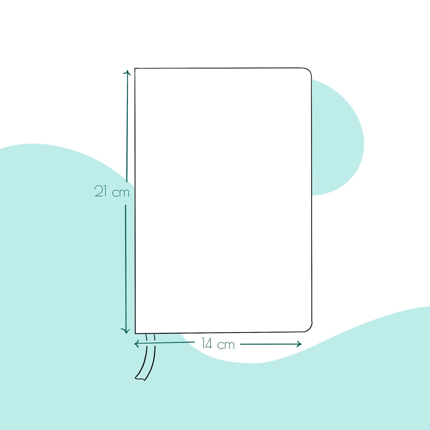 Dimensions du carnet personnalisé A5 – 96 pages lignées