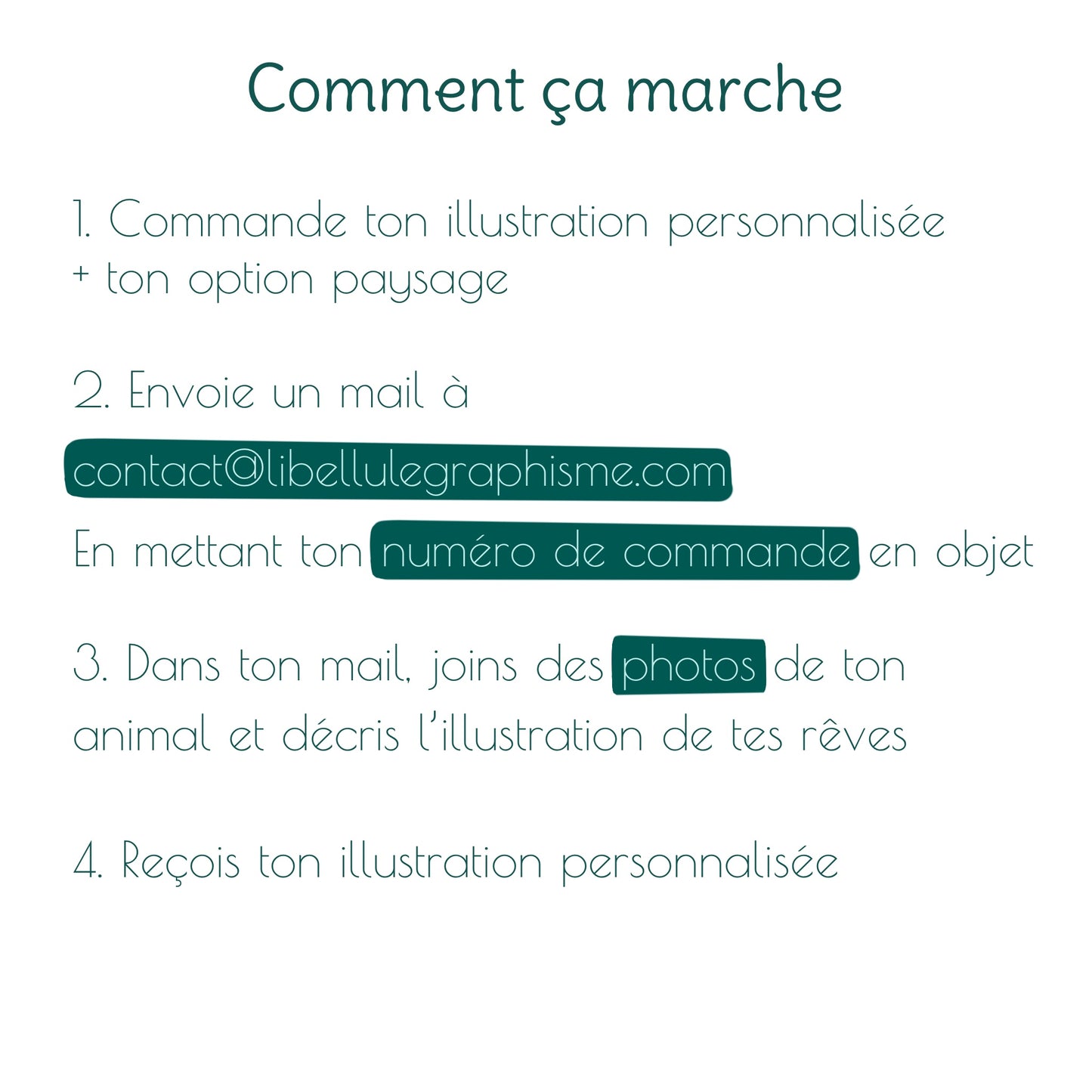 Ajouter une option paysage à une illustration animalière personnalisée – étapes