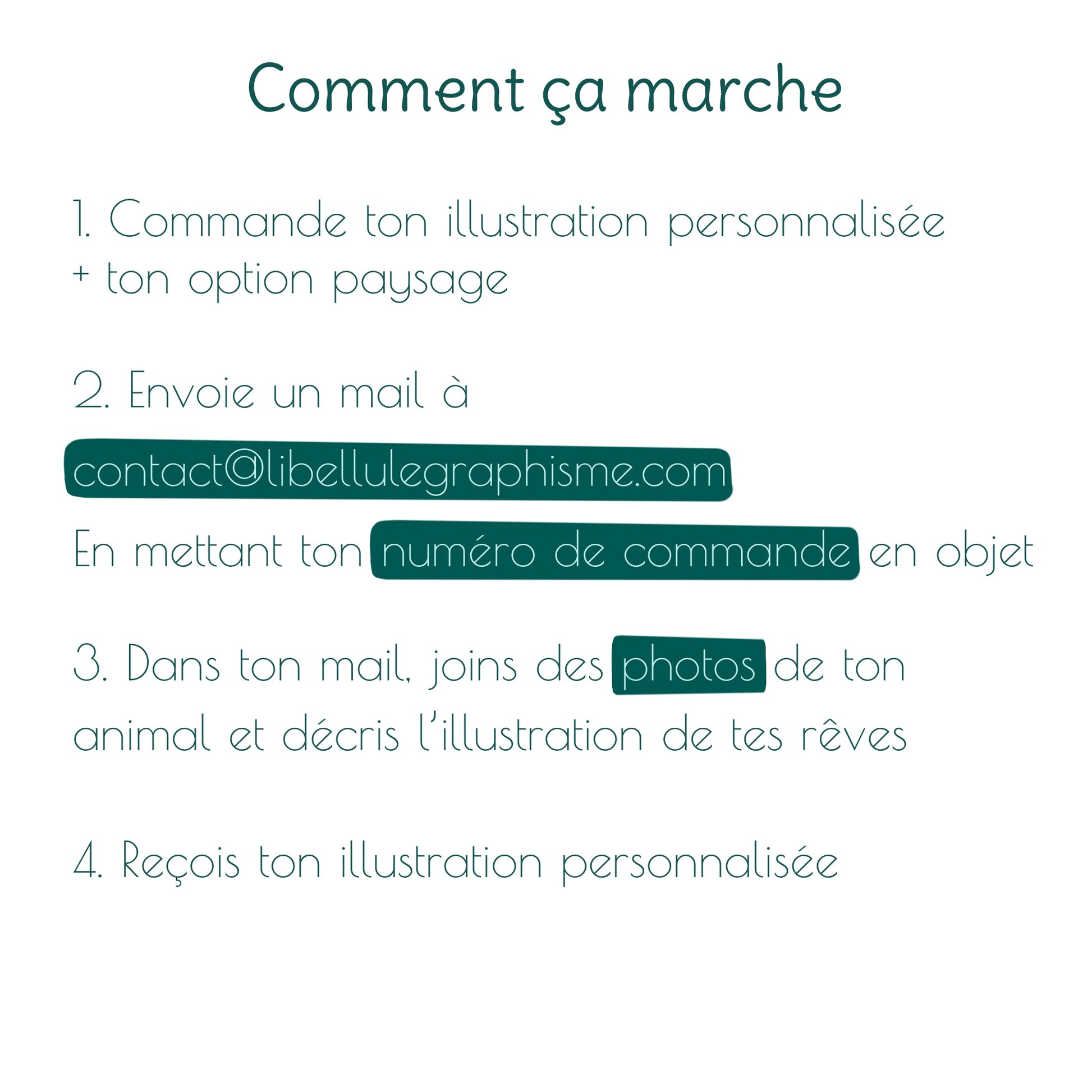 Ajouter une option paysage à une illustration animalière personnalisée – étapes