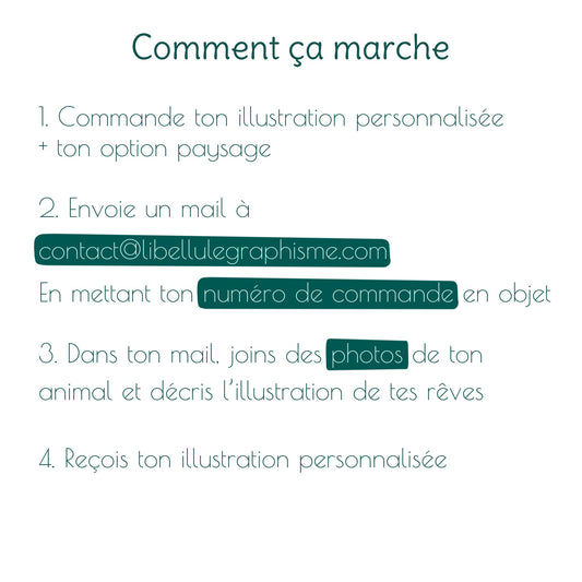 Ajouter une option paysage à une illustration animalière personnalisée – étapes