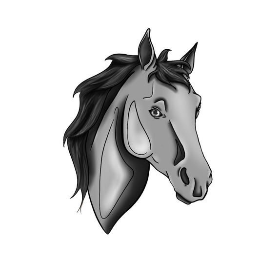 Portrait personnalisé de pur-sang arabe – crinière au vent et toupet court